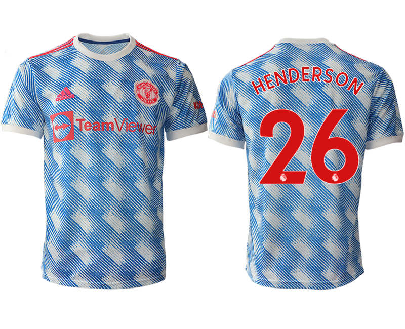 Men 2021-2022 Club Manchester United away aaa version blue #26 Soccer Jersey->manchester united jersey->Soccer Club Jersey